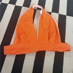 Vintage handmade Checkerboard Halter top